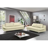 PLACES OF STYLE 3-2 Garnitur NaturLEDER 3-Sitzer Beige