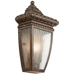 Venetian Rain 1-flammige Halbwandlaterne, gebürstete Bronze