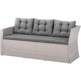 Beliani Ecksofa mit Bank Loungeset grau
