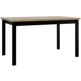 MIRJAN24 Esstisch Alba II, Ausziehbarer mit Einlegeplatte, 80x140/180 cm beige|schwarz