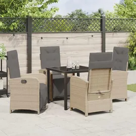 vidaXL Garten Essgruppe 5-tlg. Beige