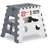 Relaxdays Klapphocker faltbar Kunststoff 37 x 30 x 29 cm Grau/Weiß