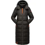 Navahoo Steppmantel Kristallblume modischer, gesteppter Damen Wintermantel schwarz XL (42)
