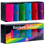 CHiLI Lifestyle Socks Chili Lifestyle Rainbow Geschenkbox 6 Paar Socken Baumwolle Weichbund