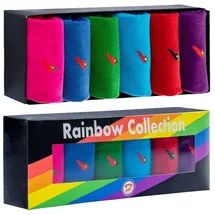 CHiLI Lifestyle Socks Chili Lifestyle Rainbow Geschenkbox 6 Paar Socken Baumwolle Weichbund