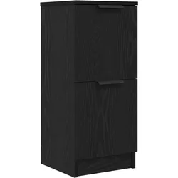 vidaXL Schwarzer Eichen Sideboard - 30x30x70 cm, Hergestellt aus Holzwerkstoff