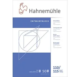 HAHNEMÜHLE Transparentpapier Entwurfblock 115 g/qm, 1 Block