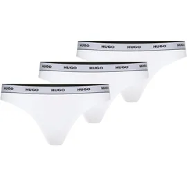 Hugo Triplet Thong Stripe Weiß L