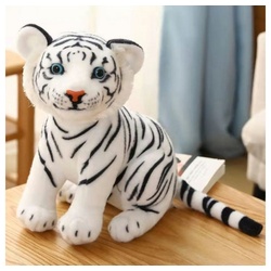 Tinisu Kuscheltier Baby Tiger weiß Kuscheltier - 22 cm Plüschtier Stofftier