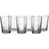 Pasabahce 52752 Doro Wasserglas 210 ml 6er-Set Trinkgläser Gläserset mit Grooved Effekt - Pasabahce