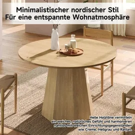 stilvora Küchentisch Ø 120 cm braun
