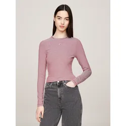 Langarmshirt »TJW SLIM STRIPE ESSENTIAL RIB LS«, in Rippenoptik, Streifendessin, Gr. M (38), regatta red, , 20213868-M