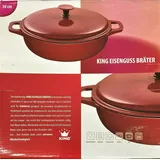 King Eisenguss Bräter 30 cm rund