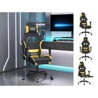 VidaXL Gaming-Stuhl mit Massage & Fußstütze Schwarz und Gelb