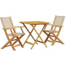 vidaXL Bistro-Set 3-tlg. Beige