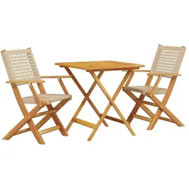 vidaXL Bistro-Set 3-tlg. Beige