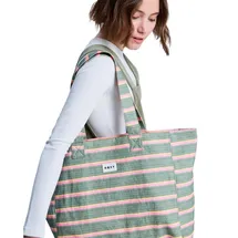 Roxy Anti Bad Vibes Strandtasche Baumwolle Green
