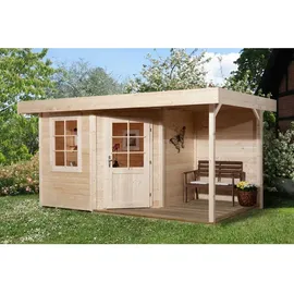 Weka Fides 2 3,90 x 2,40 m natur mit Anbau
