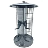 Relaxdays 3-in-1 Vogelfutterstation, Silber