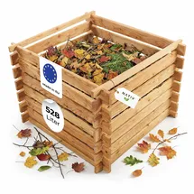 NATIV Holzkomposter natur 100x100cm Lärche für Garten Stecksystem langlebig