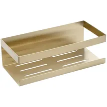 Schöner Wohnen Duschablage Meleto, Gold, Metall, eckig, 25x8x11.5 cm, Badaccessoires, Duschzubehör, Duschregal