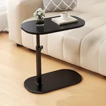 Anthro Beistelltisch Holz Klein C-Form Höhenverstellbar Schwarz