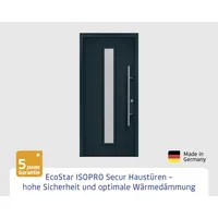 EcoStar Haustür ISOPRO Secur IPS 020 RC2 anthrazitgrau 110 x 210 cm