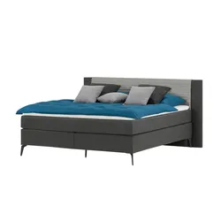 Boxspringbett  Synda ¦ grau ¦ Maße (cm): B: 220 H: 107