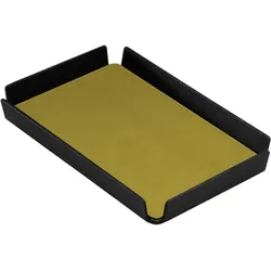 Stil Casa, set 6 Tabletts pro Hotelzimmer, Innenraum aus gepaart Polyurethan, 17x11 cm, Farbe gelb ocker.