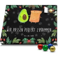 Mr. & Mrs. Panda Schoko Adventskalender Avocado Toast - Schwarz - Geschenk, Gesund, Pärchen, Veggie, Schokoladen Adventskalender, Freundin, Vegan,... - Schwarz