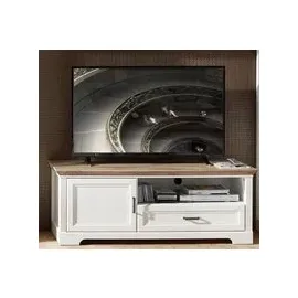 Innostyle Jasmin TV-Board 143 cm Weiß Glas/Holz/MDF/Spanplatte