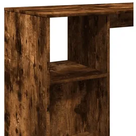 vidaXL Bartisch mit Regal Räuchereiche 124x46x103,5 cm Holzwerkstoff -