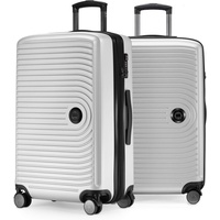 Hauptstadtkoffer - Mitte - 2er Kofferset Trolley-Set, Rollkoffer mit Dehnfalte 65cm, ABS, TSA, matt Weiß