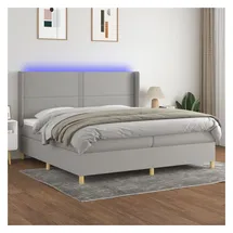 vidaXL Boxspringbett 200 x 200 cm Hellgrau