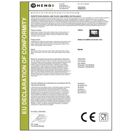 HENDI Konvektionsofen 4x 600x400mm, 220-240V/6400W, 783x755x(H)634mm,