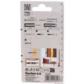 Fischer FMD 8 x 38 K Metallspreizdübel 6 Stück