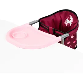 Bayer Puppenzubehör Tischsitz Einhorn Bordeaux Unicorn 65823AA