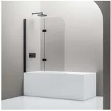 Bernstein Duschabtrennung Bernstein Nano Echtglas 6mm NT209 120x140 cm, Profil Schwarz Matt