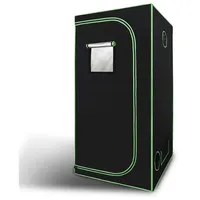 Clanmacy Anlehngewächshaus Growbox Anbau Zelt Growzelt Gewächszelt Zuchtschrank Indoor Grow Tent, BxTxH: 100 x 100 x 180,00 cm 100 cm x 200 cm x 100 cm