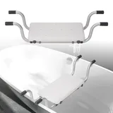 Badewannensitz, Badewannenbretter Senioren, rutschfest Sitzbrett Ausziehbare 72-82cm Badewannenablage, Sitzbrett für Badewanne, 120 KG Tragkraft Badezimmerstuhl Badezimmer Badebrett