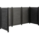 Plus Mülltonnenverkleidung Lund zum Einbetonieren  RAL 9005 Schwarz - Schwarz