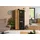Massivmoebel24 Vitrine ROTTERDAM 80 x 45 x 180 cm Beige