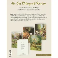 Galaxus Grußkarten 4er-Set Osterkarten »Häschen«
