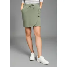 KangaROOS Jerseyrock Damen Wickeloptik Khaki 48