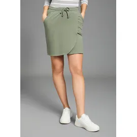 KangaROOS Jerseyrock Damen Wickeloptik Khaki 48