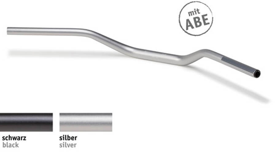LSL X-Bar aluminium stuur Tour Bar XB3, 1 1/8 inch, zwart, zwart