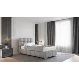 Homesy Polsterbett, Grau, Holz, Mode, 100x200 cm, Oeko-Tex® Standard 100, Schlafzimmer, Betten, Polsterbetten