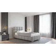 Homesy Polsterbett, Grau, Holz, Mode, 100x200 cm, Oeko-Tex® Standard 100, Schlafzimmer, Betten, Polsterbetten
