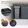 ML-Design Mülltonnenbox 2Er mit Pflanzdach 240L 132x80x124cm Anthrazit aus Stahl
