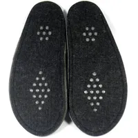 PANTOFFELMANN Gästepantoffel mit ABS-Sohle Filzpantoffel faltbar Pantoffel Hausschuhe Filzlatschen grau M(36-39) - Grau - 36-39